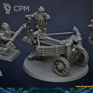 Описание картинки Dwarf Ballista with Crew от Barduck Miniatures по цене 890руб | Свободный Рынок Миниатюр - СРМ