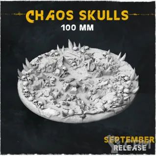 Описание картинки База Chaos Skulls 100mm от Helnex workshop  по цене 600руб | Свободный Рынок Миниатюр - СРМ