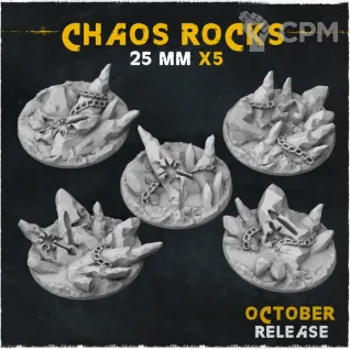 Описание картинки База Chaos Rocks 25mm от Helnex workshop  по цене 30руб | Свободный Рынок Миниатюр - СРМ