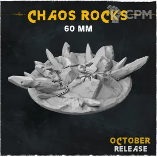 Описание картинки База Chaos Rocks 60mm от Helnex workshop  по цене 300руб | Свободный Рынок Миниатюр - СРМ