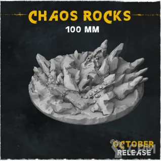 Описание картинки База Chaos Rocks 100mm от Helnex workshop  по цене 600руб | Свободный Рынок Миниатюр - СРМ