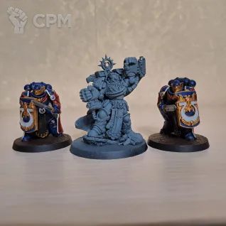 Описание картинки Ultramarines Marneus Calgar with Victrix Honour Guard от Gwaar по цене 2 000руб | Свободный Рынок Миниатюр - СРМ