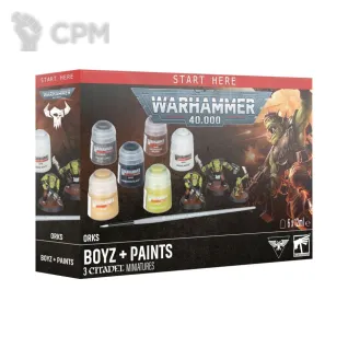 Описание картинки Orks: Boyz + Paints от MiniaturesFAN по цене 3 800руб | Свободный Рынок Миниатюр - СРМ
