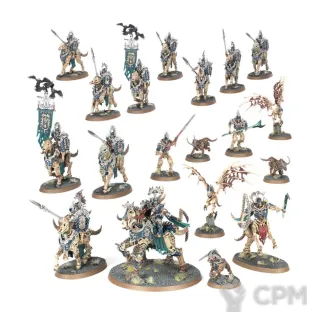 Описание картинки [Предзаказ] Spearhead: Ossiarch Bonereapers – Kavalos Vanguard от MiniaturesFAN по цене 21 300руб | Свободный Рынок Миниатюр - СРМ