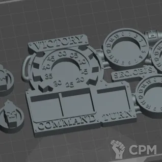 Описание картинки Adepta Mechanicus Dice tray от Destr по цене 1 000руб | Свободный Рынок Миниатюр - СРМ