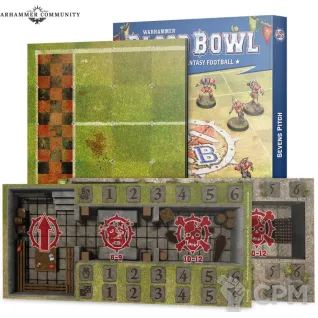 Описание картинки [Предзаказ] Blood Bowl – Sevens Pitch: Double-sided Pitch and Dugouts от MiniaturesFAN по цене 6 048руб | Свободный Рынок Миниатюр - СРМ