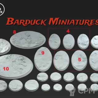 Описание картинки Базы/Подставки Jackals Круглые 75х46мм от Barduck Miniatures по цене 720руб | Свободный Рынок Миниатюр - СРМ