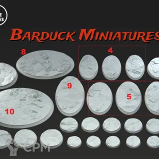 Описание картинки Базы/Подставки Jackals Круглые 120х92мм от Barduck Miniatures по цене 1 079руб | Свободный Рынок Миниатюр - СРМ