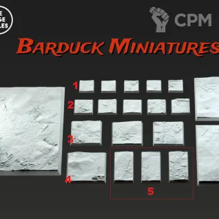 Описание картинки Базы/Подставки Jackals Квадратные 100х50мм от Barduck Miniatures по цене 689руб | Свободный Рынок Миниатюр - СРМ