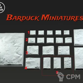 Описание картинки Базы/Подставки Jackals Квадратные 50х25мм от Barduck Miniatures по цене 599руб | Свободный Рынок Миниатюр - СРМ