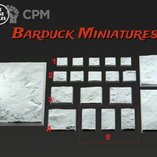Описание картинки Базы/Подставки Jackals Квадратные 75х50мм от Barduck Miniatures по цене 999руб | Свободный Рынок Миниатюр - СРМ