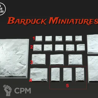 Описание картинки Базы/Подставки Jackals Квадратные 40мм от Barduck Miniatures по цене 859руб | Свободный Рынок Миниатюр - СРМ