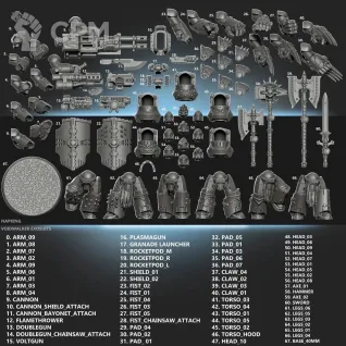 Описание картинки Тартаросы трускейл(цена за 1 модель) от 3D Wargaming по цене 350руб | Свободный Рынок Миниатюр - СРМ