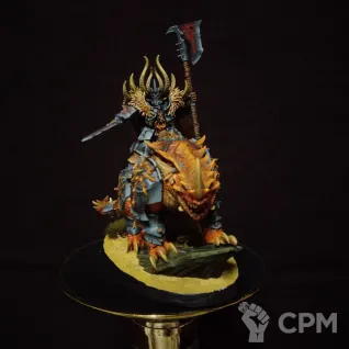Описание картинки Лорд хаоса на каркодраке / Chaos Lord on Karkadrak от imkvazit по цене 2 500руб | Свободный Рынок Миниатюр - СРМ