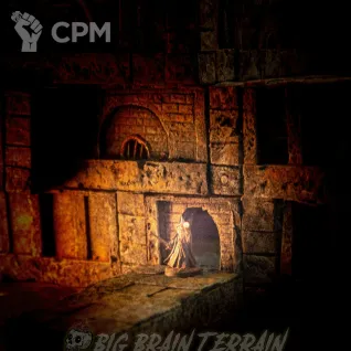 Описание картинки 50 Тайлов стен мрачного каменного подземелья от Big Brain Terrain по цене 10 250руб | Свободный Рынок Миниатюр - СРМ