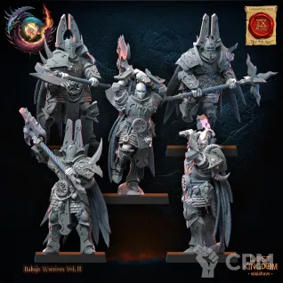Описание картинки Chaos Tzeentch Chosens warriors (цена за 1 миниатю от 3D Wargaming по цене 175руб | Свободный Рынок Миниатюр - СРМ