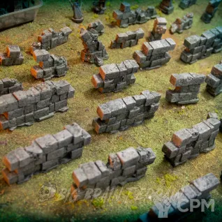 Описание картинки 50 Каменных модульных стенок-руин | НРИ террейн от Big Brain Terrain по цене 5 350руб | Свободный Рынок Миниатюр - СРМ