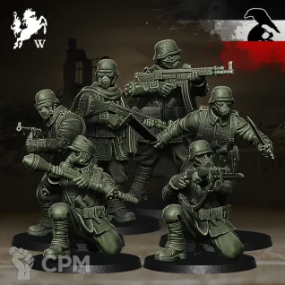 Описание картинки Germans - Infantry - Trench Crusade от Critical Print по цене 660руб | Свободный Рынок Миниатюр - СРМ