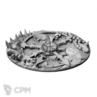 Описание картинки Topper Chaos Skulls 120x92mm Oval от 3D Print Workshop по цене 637руб | Свободный Рынок Миниатюр - СРМ