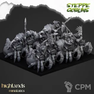 Описание картинки Mounted Coast Goblins от 3DPrintClub по цене 265руб | Свободный Рынок Миниатюр - СРМ