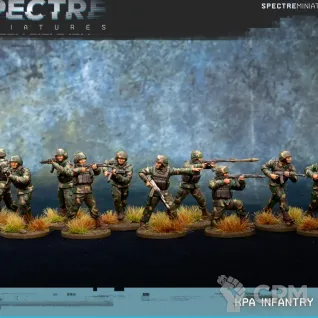 Описание картинки KPA Infantry Squad от Wardog Workshop по цене 1 700руб | Свободный Рынок Миниатюр - СРМ