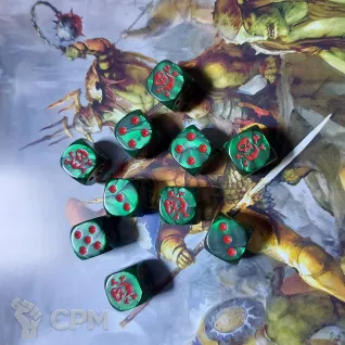 Описание картинки 10 оригинальных орочих кубов Orc &amp; Goblin Tribes Dice от V130177@mail.ru по цене 3 100руб | Свободный Рынок Миниатюр - СРМ