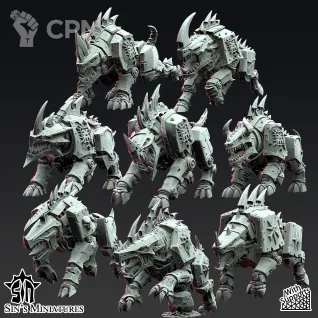 Описание картинки bloodcrusher Rider от Manufactorum76 по цене 900руб | Свободный Рынок Миниатюр - СРМ