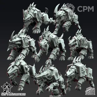 Описание картинки Mighty Bonecrushers от Manufactorum76 по цене 1 100руб | Свободный Рынок Миниатюр - СРМ