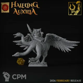 Описание картинки Halfling Heroes on Goos Lady от 3DPrintClub по цене 1 600руб | Свободный Рынок Миниатюр - СРМ