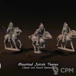 Описание картинки Mounted Jutish Thanes (swords) от Recruiter по цене 750руб | Свободный Рынок Миниатюр - СРМ