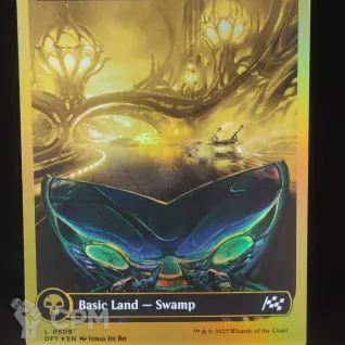Описание картинки Swamp (DFT, Foil, Gold Bordered) от Барахолка Баллиоза по цене 300руб | Свободный Рынок Миниатюр - СРМ