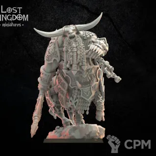 Описание картинки Chaos dwarfs Bull Centaur Lord от Barduck Miniatures по цене 1 472руб | Свободный Рынок Миниатюр - СРМ