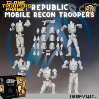 Описание картинки Clone Troopers Phase 1 от Мастерская Хомячка по цене 180руб | Свободный Рынок Миниатюр - СРМ