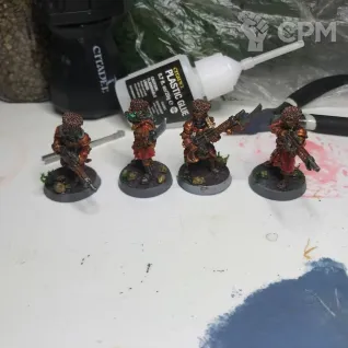 Описание картинки Vostroyan Guardsmen 4 от Stark Foundry по цене 310руб | Свободный Рынок Миниатюр - СРМ
