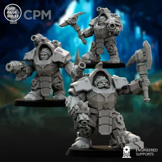 Описание картинки Votann Powersuits 4 от Barduck Miniatures по цене 799руб | Свободный Рынок Миниатюр - СРМ