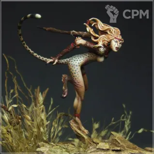 Описание картинки Kainda the Cheetah Woman от OldHammer Мастерская по цене 500руб | Свободный Рынок Миниатюр - СРМ