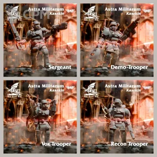 Описание картинки Kasrkin Kill Team от Asterisk Print по цене 1 600руб | Свободный Рынок Миниатюр - СРМ