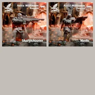 Описание картинки Kasrkin Kill Team от Asterisk Print по цене 1 600руб | Свободный Рынок Миниатюр - СРМ
