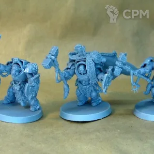 Описание картинки Wolf Guard Terminators от Mechanikus Forge по цене 1 400руб | Свободный Рынок Миниатюр - СРМ