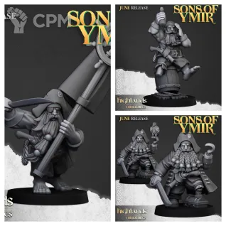 Описание картинки Dwarf Pirates от 3DPrintClub по цене 100руб | Свободный Рынок Миниатюр - СРМ