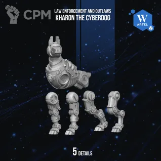 Описание картинки Kharon the Cyberdog от WebWay 3D по цене 220руб | Свободный Рынок Миниатюр - СРМ