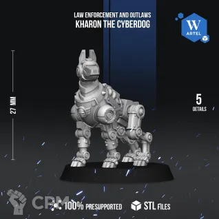 Описание картинки Kharon the Cyberdog от WebWay 3D по цене 220руб | Свободный Рынок Миниатюр - СРМ