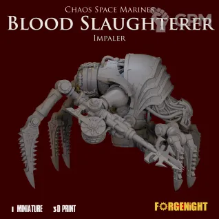 Описание картинки Khorne Blood Slaughterer Impaler от ForgeNight по цене 2 500руб | Свободный Рынок Миниатюр - СРМ