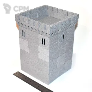 Описание картинки 4-х этажная башня CastleCraft, пластиковый замок от Soul Dark по цене 1 250руб | Свободный Рынок Миниатюр - СРМ