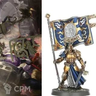 Описание картинки Knight-Vexillor with Banner of Apotheosis от firon по цене 1 490руб | Свободный Рынок Миниатюр - СРМ