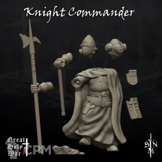 Описание картинки Knight Commander от Manufactorum76 по цене 160руб | Свободный Рынок Миниатюр - СРМ