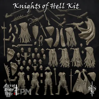 Описание картинки Knights Of Hell от Manufactorum76 по цене 250руб | Свободный Рынок Миниатюр - СРМ