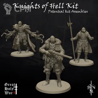 Описание картинки Knights Of Hell от Manufactorum76 по цене 250руб | Свободный Рынок Миниатюр - СРМ