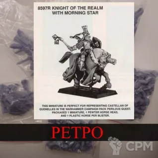 Описание картинки Knights of the Realm Hero with Morning Star от White Rhino по цене 299руб | Свободный Рынок Миниатюр - СРМ