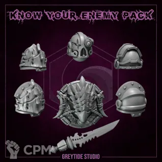 Описание картинки Know your enemy pack (Декор с тиранидами для космодесанта) от Dr. Printicus по цене 300руб | Свободный Рынок Миниатюр - СРМ